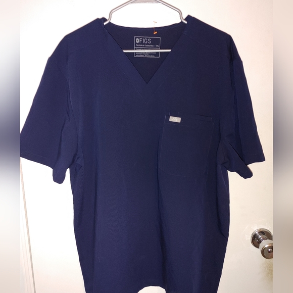Figs Leon Scrub Top Sz.XXL Navy Blue - Picture 4 of 6
